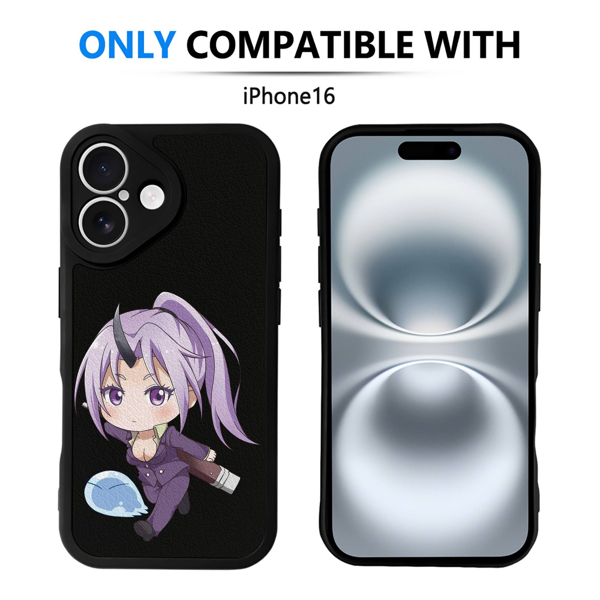 （画像用） 転スラ Regarding Reincarnated to Slime 【iPhone 16シリーズ対応】シリコンスマホケース（レザー調） 材質：シリコン